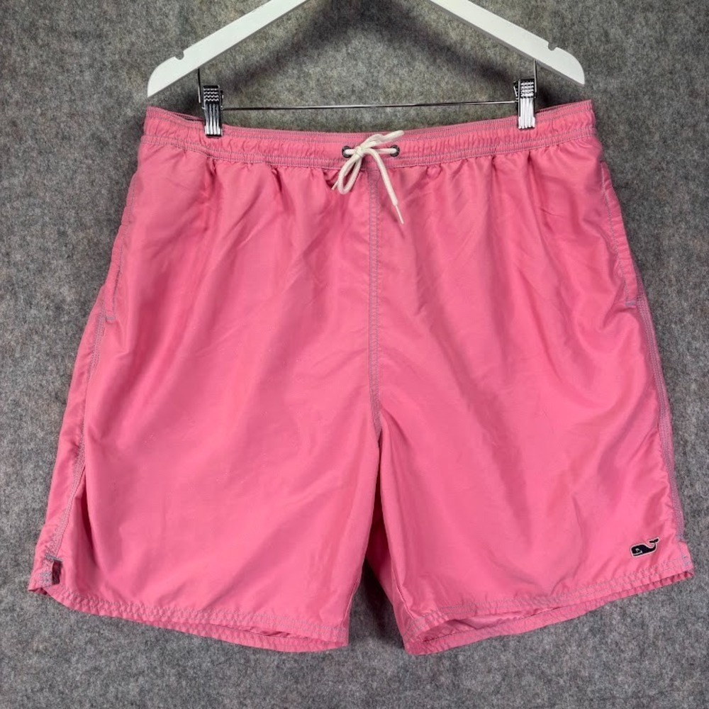 Vineyard Vines Swim Trunks Mens‎ XL Shorts Lined Beach Summer Pink PAINT SPECKS*